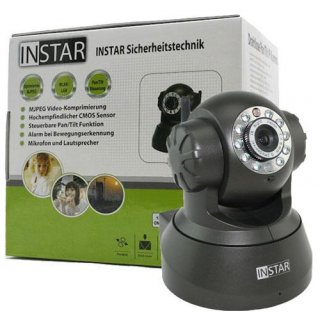 INSTAR IN-3010 WLAN IP IR PAN/TILT Netzwerkkamera Audio Nachtsicht schwarz
