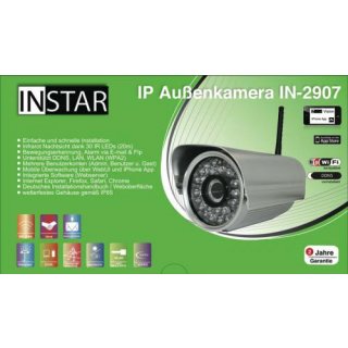 INSTAR IN-2907 WLAN Netzwerkkamera outdoor (IP65) mit Nachtsicht schwarz