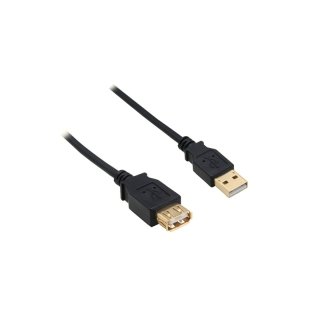 3m USB 2.0 extension cable plug socket Typ A black