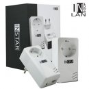 INSTAR IN-LAN 500 Powerline 500Mbps (2x IN-LAN Adapter) Starter-SET passtrough weiss