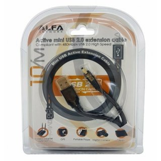 Alfa 10m aktives USB 2.0 Anschluss Kabel Stecker mini - WLAN-PROFI-SH