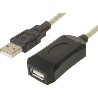 [B-WARE] Alfa 15m aktive USB 2.0 Verlängerung Kabel Stecker Buchse Typ A