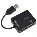 USB2.0 4-Port HUB schwarz mit LED