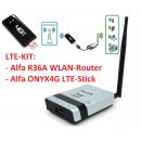 KIT Alfa R36A WLAN Router und ONYX4G LTE-Stick...