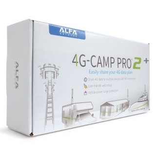 [B-WARE2] Alfa 4G Camp Pro 2+ KIT LTE Range Extender Kit (Alfa R36AH + Tube-U4G v2 + LTE-Antenne) + deutsche Bedienungsanleitung!